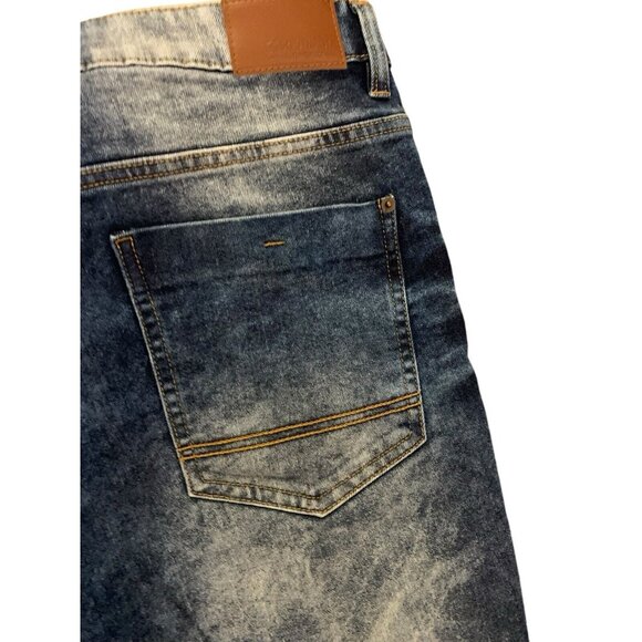SOUTHPOLE‎ Y2K Men's 38x32 Ripped Pleated Style Denim Skinny Jeans ~ LOOK!! - Picture 8 of 11